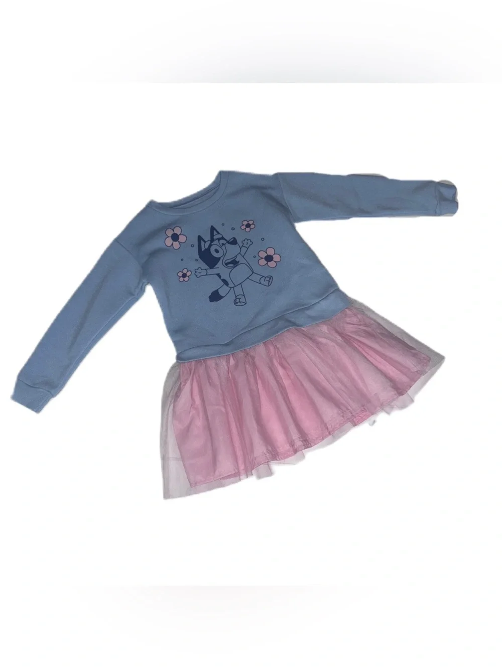 Bluey Blue & Pink Sweatshirt Tulle Dress Toddler Girls 5T